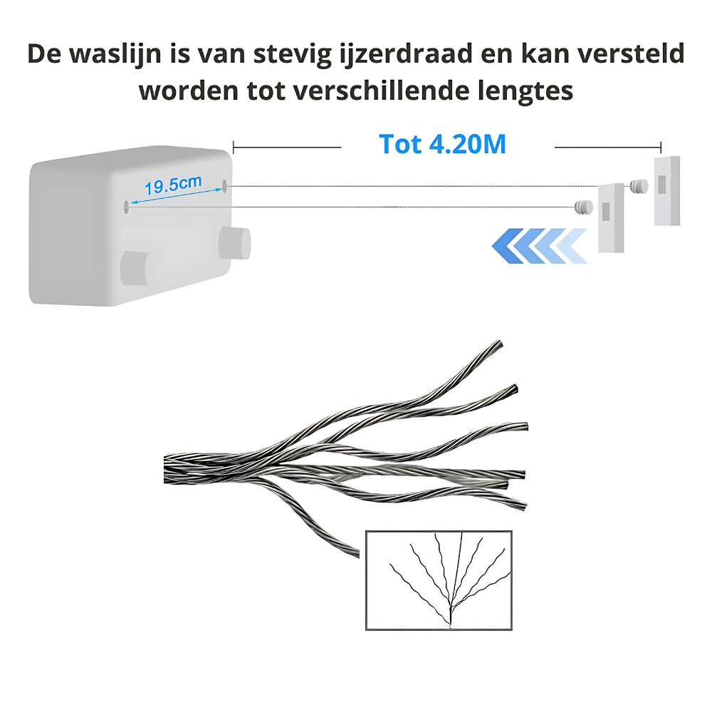 SaveSpace™ | Uitrekbare was drooglijn